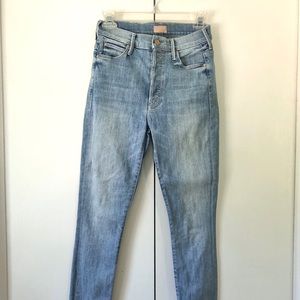 MOTHER the stunner ankle fray jeans